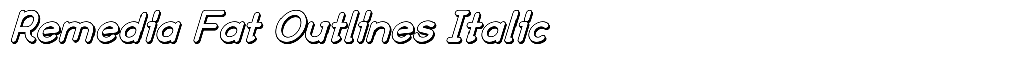 Remedia Fat Outlines Italic image